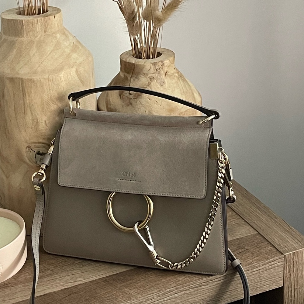 Chloe faye motty grey small bag - worn once!!